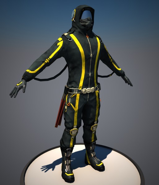 futuristic character 3d obj - Futuristic Character by cermaka